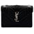 Saint Laurent Umschlag aus genarbtem Leder mit mittlerer Prägung 2-Ways Umschlagtasche Schwarz  ref.1321439