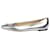 Jimmy Choo Chaussures plates argentées ornées de bijoux à bout carré - taille EU 41.5 Cuir  ref.1321464