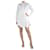 Christian Dior Vestido branco listrado com babados - tamanho UK 10 Algodão  ref.1321485