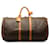 Louis Vuitton Brown Monogram Keepall 55 Leather Cloth  ref.1321504