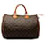 Louis Vuitton Brown Monogram Speedy 35 Leather Cloth  ref.1321540