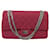 Neue Chanel-Handtasche 2.55 AUS ROTEM JERSEY & HANDTASCHE AUS PALLADIUM Leinwand  ref.1321582