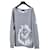 Chanel Pull en cachemire gris avec logo CC  ref.1321699
