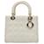 Christian Dior Medium Lady Dior white quilted Cannage leather shoulder handbag  ref.1321727