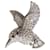 Autre Marque Neuf - Oiseau Colibri en argent et cristal Bijouterie argentée  ref.1321767