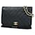 Chanel Wallet an der Kette Schwarz Leder  ref.1321831