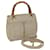 GUCCI Bamboo Hand Bag Suede 2way Beige Auth ep3780  ref.1321937