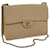 CHANEL Matelasse Chain Turn Lock Shoulder Bag cotton Beige CC Auth bs13037  ref.1321971