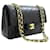 Chanel Classic gefütterte Klappe 9"Chain Shoulder Bag Black Lambskin Schwarz Leder  ref.1322065