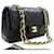 Rabat doublé Chanel Classique 9"Sac à bandoulière en chaîne Agneau noir Cuir  ref.1322067