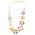 Timeless Chanel Gold & Multi Gripoix Seoul Floral Necklace in Multicolor Resin Golden Metallic Acrylic  ref.1322350