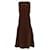 COMME des GARCONS 1993 brown reversed seam fuzzy plush wool midi dress  ref.1322372