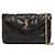 Borsa Saint Laurent Toy Puffer in pelle di agnello nera Nero