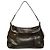 Lancel Black and Dark Brown Leather Hobo Shoulder Bag