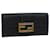 FENDI Zucchino Canvas Long Wallet Black Auth yk11478  ref.1322612