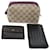 LOUIS VUITTON Gucci Bottega Monogram Wallet Leather 3Set Beige LV Auth tb1078  ref.1322619