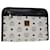 MCM Vicetos Logogram Clutch Bag PVC Leather White Auth bs13266  ref.1322620
