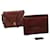 CARTIER Clutch Bag Shoulder Bag Leather 2Set Wine Red Auth 68344  ref.1322633