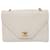 Chanel Timeless/classique White Leather  ref.1322916