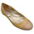 Autre Marque Jimmy Choo Amarillo / Zapatos planos de charol con punta de piel de serpiente beige Cueros exoticos  ref.1323247