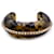 Valentino Garavani Havana Plastic Bracelet Cuff Gold Metal Studs Brown  ref.1323355