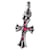 Chrome Hearts Pave Ruby Baby Fat Cross Pendant Metal  ref.1323377