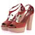 CHANEL  Sandals T.eu 39 leather Red  ref.1323386