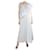 Rosie Assoulin Conjunto de falda y top de raya diplomática blanca - talla UK 12 Blanco Algodón  ref.1323515