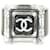 Chanel Anello CC acrilico nero  ref.1323539
