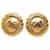 Chanel Gold CC Clip On Earrings Golden Metal Gold-plated  ref.1323603