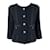 Chanel Chaqueta de tweed negra con botones CC atemporales. Negro  ref.1323677