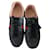 Autre Marque Gucci Ace Sneakers with Python Embossed Panel in Black Leather Pony-style calfskin  ref.1323690