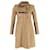 Burberry Buckled Strap Zipped Coat in Brown Wool  ref.1323698