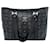 Bolsa Shopper MCM Visetos, preta com prata, bolsa de ombro, bolsa de mão média. Preto  ref.1323757