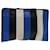 BALENCIAGA Bolso Clutch Piel Negro Azul blanco 443658 base de autenticación13253 Cuero  ref.1323889