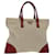 PRADA Hand Bag Canvas Beige Red Auth ar11582b Cloth  ref.1323899