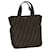 FENDI Zucca Canvas Tote Bag Black Brown Auth ep3832 Cloth  ref.1323932