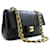 Chanel Classic gefütterte Klappe 9"Chain Shoulder Bag Black Lambskin Schwarz Leder  ref.1323946