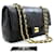 Chanel Classic gefütterte Klappe 10"Chain Shoulder Bag Black Lambskin Schwarz Leder  ref.1323955