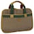 GUCCI Micro GG Supreme Web Sherry Line Hand Bag PVC Beige Red Green Auth ti1591  ref.1323961