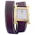 Hermès watch,"Hour", gold plate, steel on leather. Gold-plated  ref.1323971