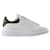 Oversized Sneakers - Alexander Mcqueen - Leather - White/Khaki Pony-style calfskin  ref.1324330