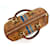 Bolso de mano MCM Boston Bag 30 Visetos en color coñac con asas, incluye colgante en color hueso.  ref.1324425