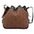 Bolso de hombro MCM Bucket Drawstring Bag en marrón con estampado del logo, tamaño mediano. Castaño  ref.1324426