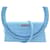 NEW JACQUEMUS LE ROND HANDBAG IN EMBOSSED CROCODILE LEATHER 23E221BA015 BAGS Blue  ref.1324530
