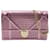 Christian Dior Diorama Wallet on Chain in Metallic Pink Metallic Leather  ref.1324609