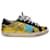 Golden Goose Crinkled Superstar Sneakers in Gold Leather Metallic  ref.1324622