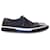 Prada Lace Up Sneakers in Navy Blue Canvas Cloth  ref.1324641
