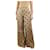 Oscar de la Renta Beige wide-leg polka dot trousers - size UK 8 Cotton  ref.1324761