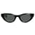 Moncler Óculos de sol olho de gato preto Acetato  ref.1324762